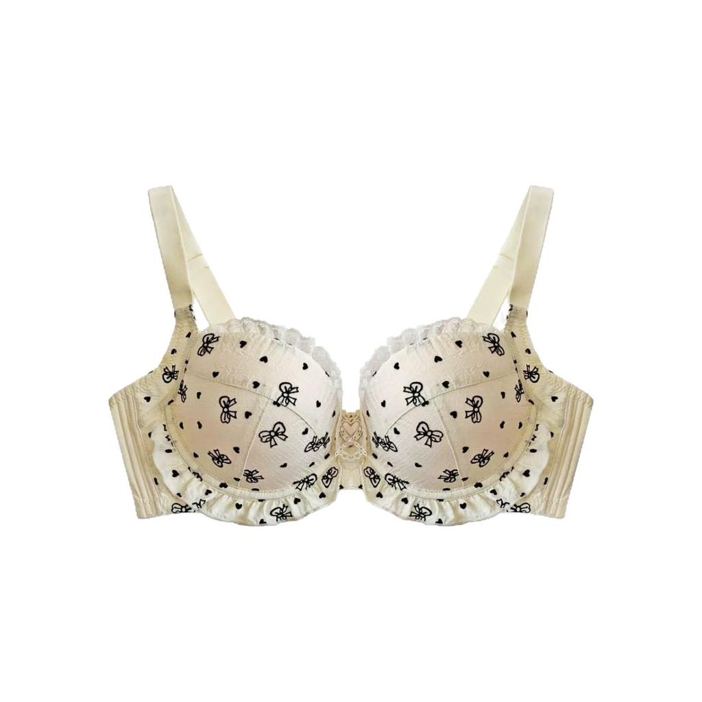 Pure desire large size lace fat MM big chest anti-sagging new early summer thin seamless bra