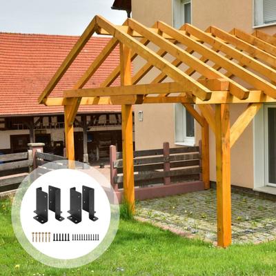 4 ks Držáky sloupků Nerezové Vysoká odolnost Nastavitelné DIY Těžké Dřevěné ploty Terasa Odolné Základny sloupků