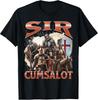 Sir Cumsalot Funny Offensive Knight Meme Bootleg Graphic T-Shirt