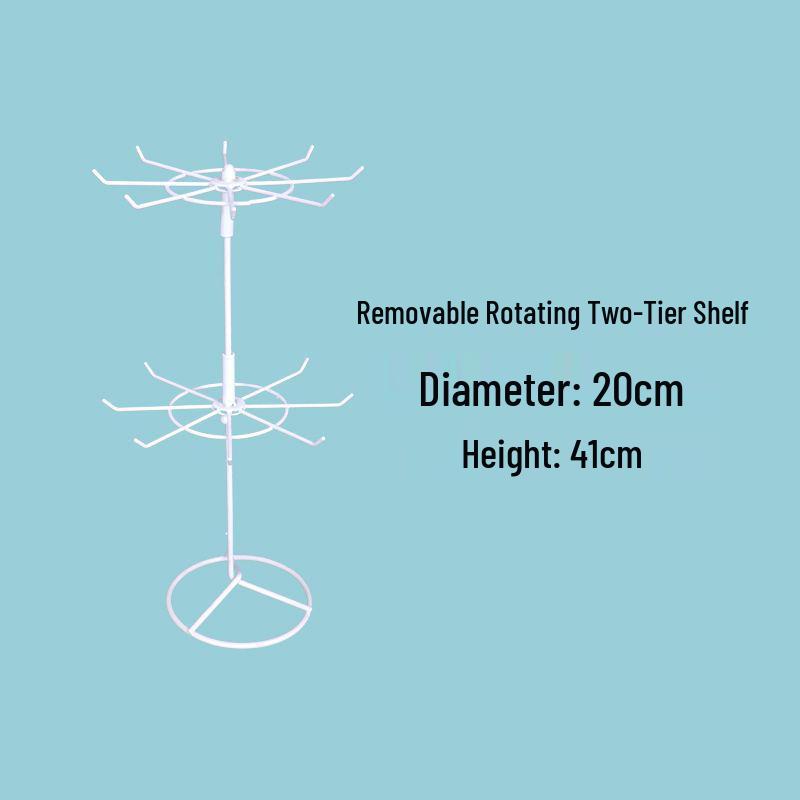Multilayer Rotating Display Stand with Wheels for Jewelry, Socks, Keychains, Toothbrushes & Stationery