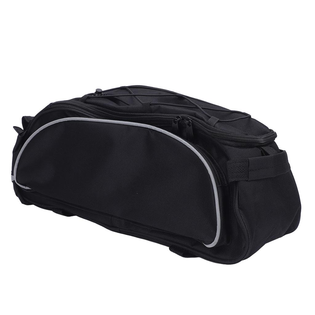 Cycle Rack Bag with Shoulder Strap 600D Polyester Water Resistant U Shaped 2 Way Zipper Reflective