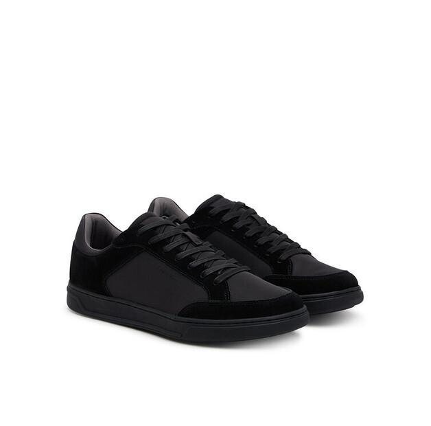 Men's Calvin Klein Low Top Lace Up Repreve Mix Hm0hm01802 Black Sneakers