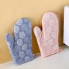 2Pcs Heat Resistant Oven Gloves Non-Slip Silicone Mitts for Baking Grilling Microwave Cooking Gloves for Hot Dishes