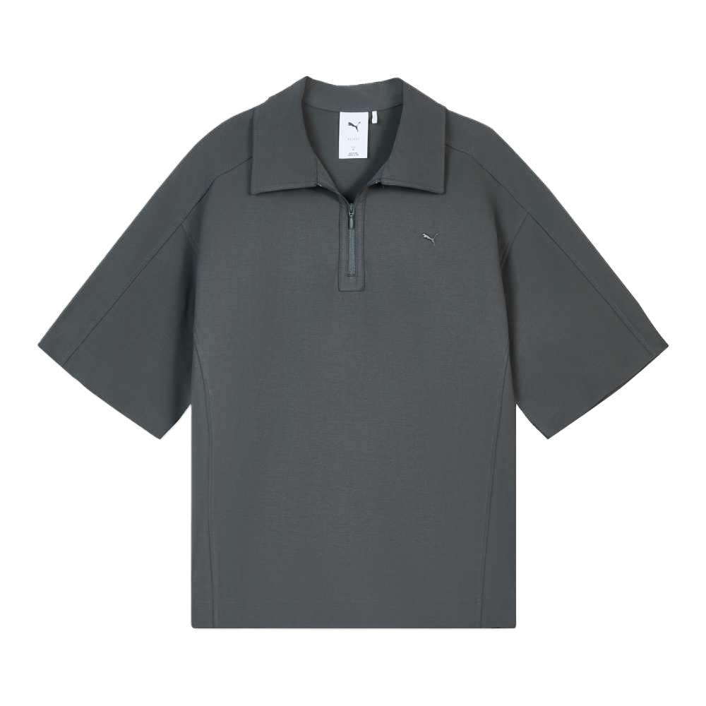PUMA Polo Shirts Unisex Nightfall Gray Lapel Moderate Straight Fit 636248-15 L