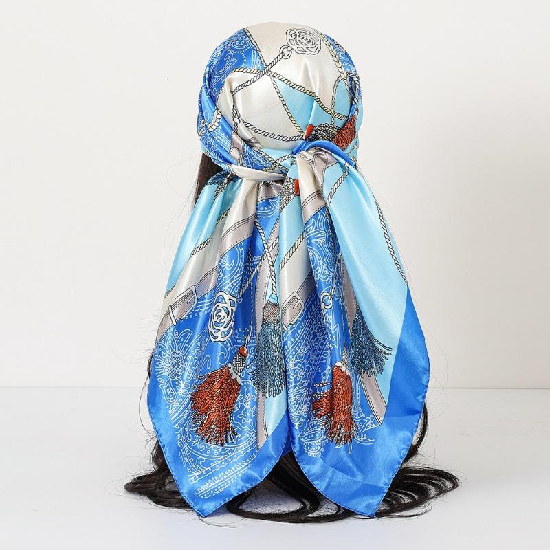 

New cashew print silk scarf women s trend versatile shawl satin headscarf 90 square scarf scarf women 90*90CM
