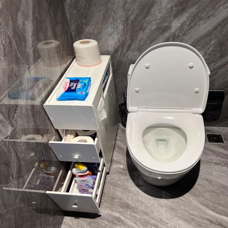 Space Saving Bathroom StorageCabinet with Adjustable Shelves,Waterproof NarrowTower Organizer forOver-Toilet Multifunctional Use