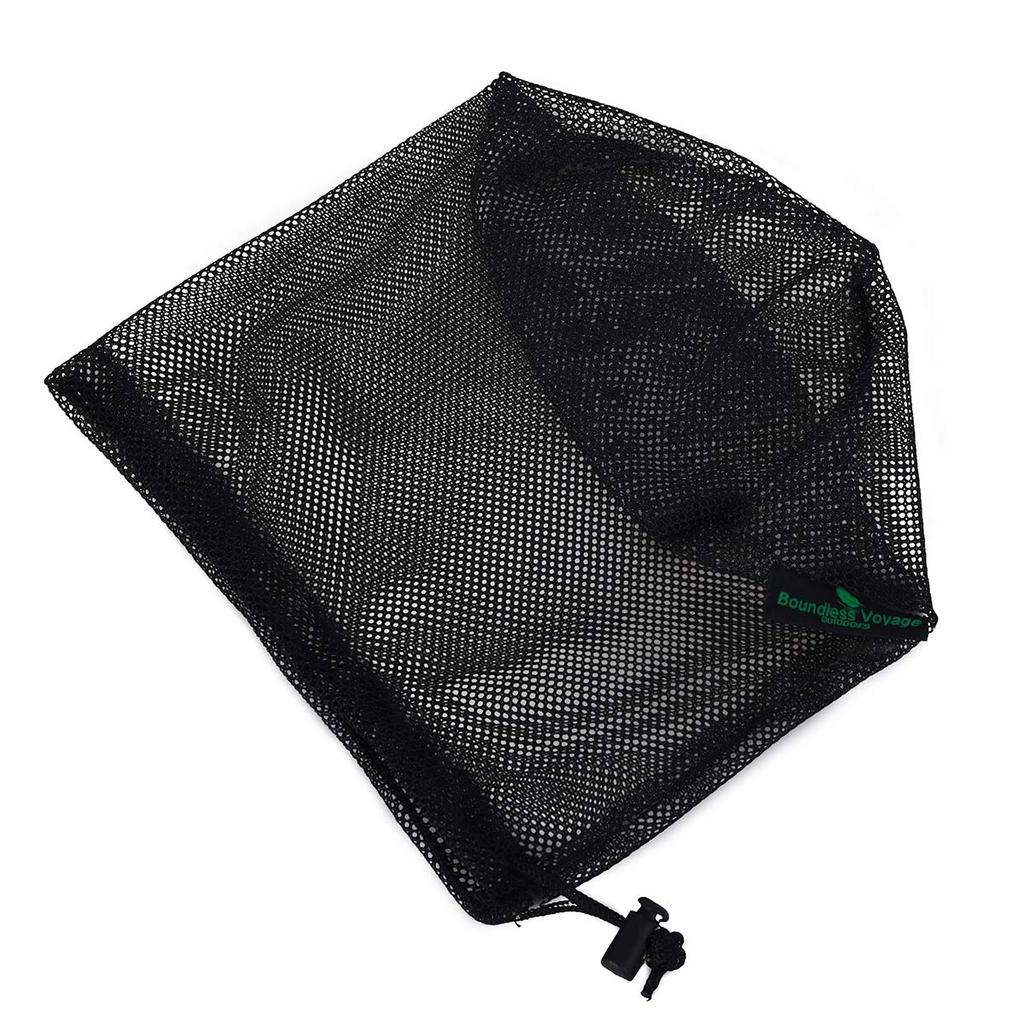 Boundless Voyage [Set of 5] Mesh Bag, Round Bottom, String Net Bag, Nylon Storage Pouch, Travel, Storage of Outdoor Adjustment
