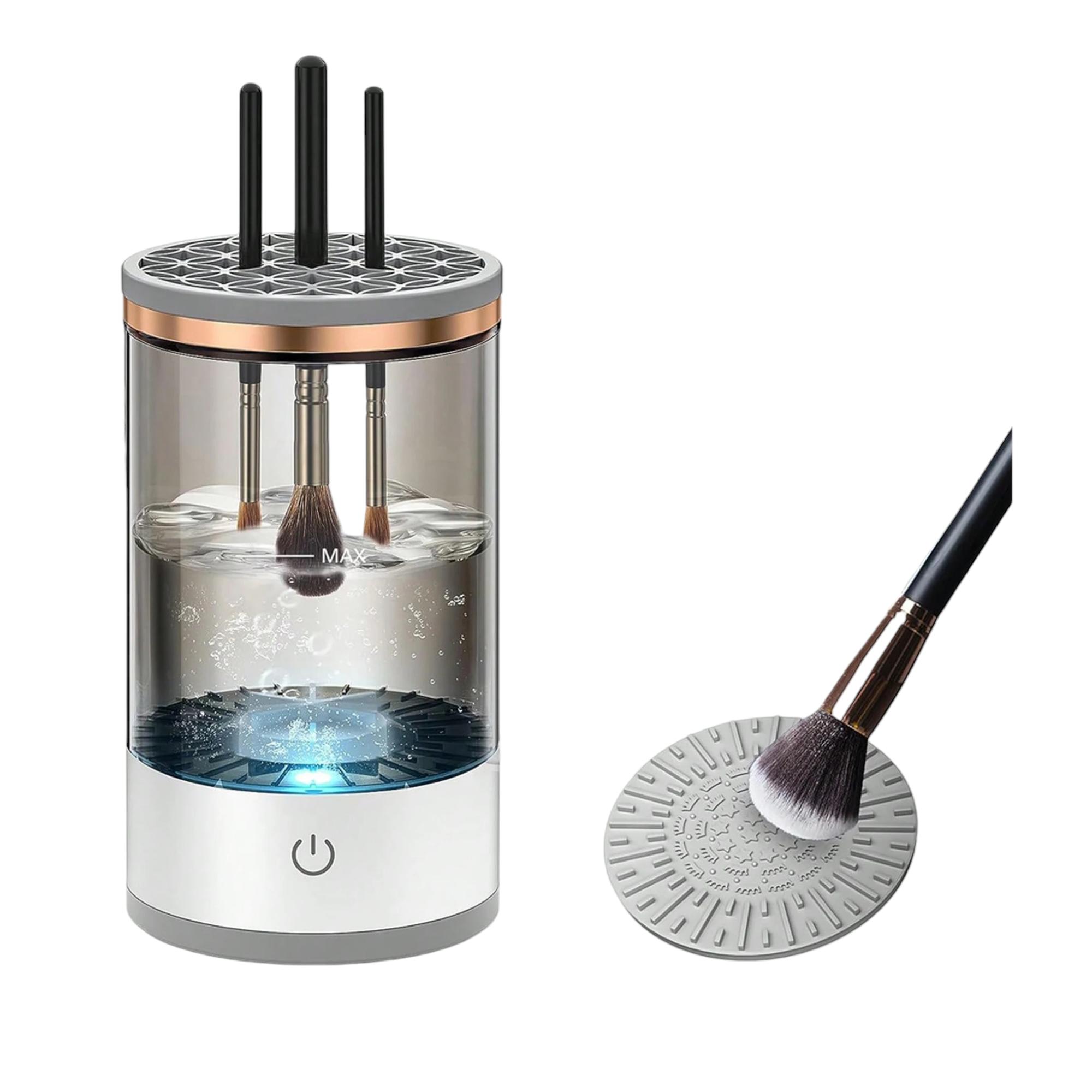 

3-в-1 Автоматическая сушильная подставка для чистки кистей для макияжа, электрическая машина для очистки кистей для макияжа с USB-зарядкой, подставка для косметических кистей белый