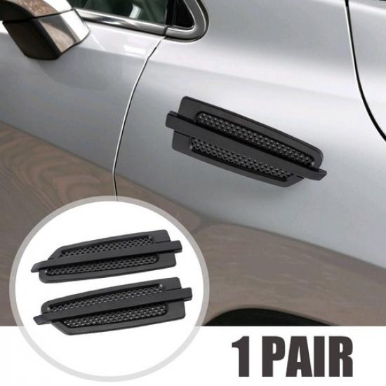 2Pcs Car Side Air Flow Vent Hole Fender Cover Intake Grille Sticker Accessories