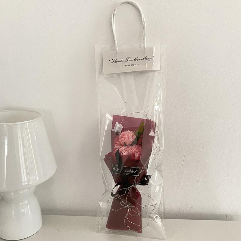 

Gift Packing 3 Heads Artificial Rose Bouquet Decoration Fake Flower Valentine Day светло-розовый