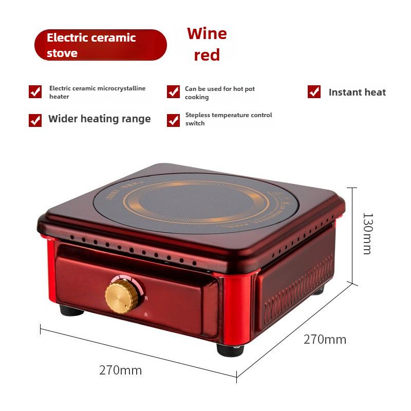 

Heater Barbecue Type Household Energy-saving Small Fire Cooker Electric Ceramic Stove Quick-heating Grill Stove Solar Heater heating and cooking бордовий