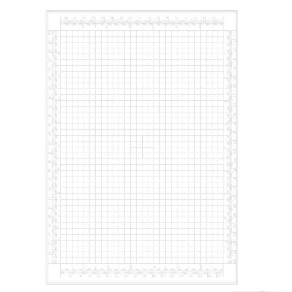 DIY Template Stamp Tool Non Slip Mat with Measurement Grid and Ruler for Precise Crafting and Stamping Projects Durable Design