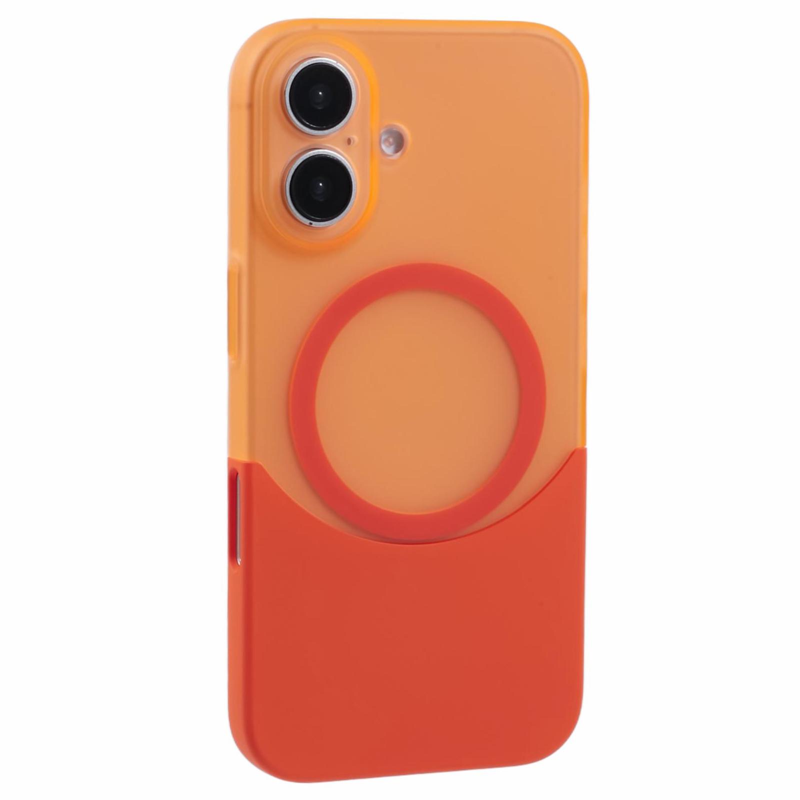 

Для iPhone 16 Чохол Сумісний з MagSafe Сплайсинг Кольоровий Ударостійкий ПК Чохол для Телефону - Сірий