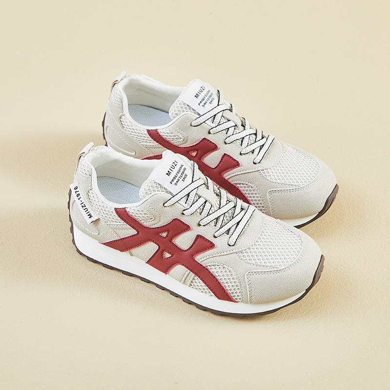 Scarpe da Donna 2026 Primavera Autunno Nuove Traspiranti in Rete Antiscivolo Sneakers da Donna Comode Aumenta Altezza Allacciatura Scarpe Casual