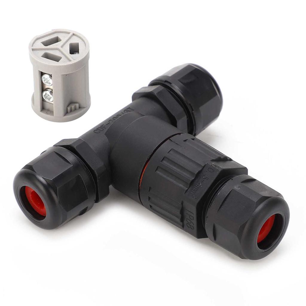 Kabelverbinder IP68 Wasserdicht PA66 Schwer entflammbar Draht-zu-Draht Lampenzubehör CDF‑200/3T