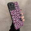 Pink Leopard Print Phone Case For iphone16 15 14 13 12 11 XR XS Pro Max14 Plus Mini Plus Lense Protection Soft Silicone Case