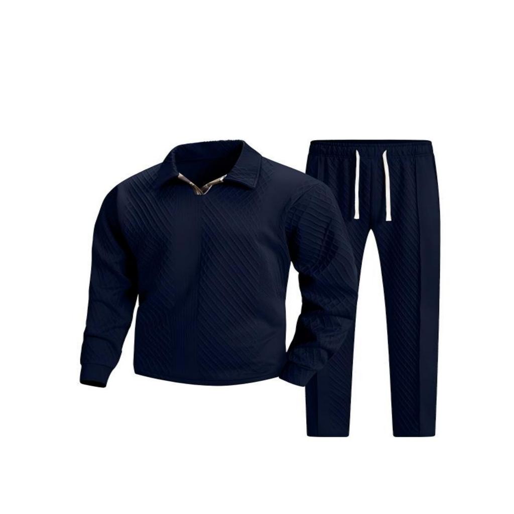 Men's Casual Twill Color Two Piece Set Everyday Outfit