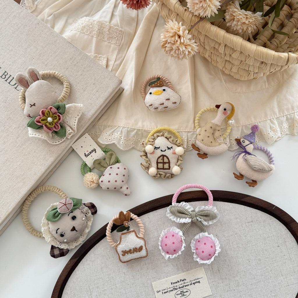 Cartoon Cute Rubber Bands for Baby Girls Hair Rope Ties Ponytail Holder Elastic Hair Bands Kids Headwear Baby Hair Accessories