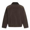 Unisex Oversized Retro Deconstructed Cotton Puffer Jacket With Snap Button Suede-Like Fabric Winter Warm Outerwear
