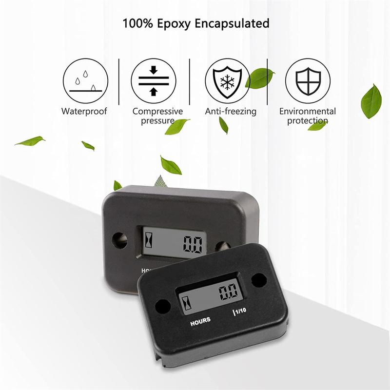Inductive Tachometer Hour Meters for Motorcycle/Boat Engines Counter Hour Meter Hour Tachometer Waterproof