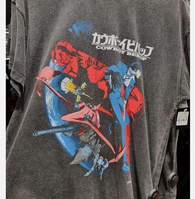 Vintage Cowboy Bebop Anime Short Sleeve BLACK Color Shirt REPRINT