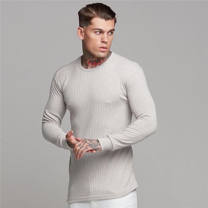 6624 Men's T-Shirts Pure Color Cotton Men's Slim Seven-point Sleeve Raglan T-shirt Round Neck Hit Color Sports Fitness Hip Hop