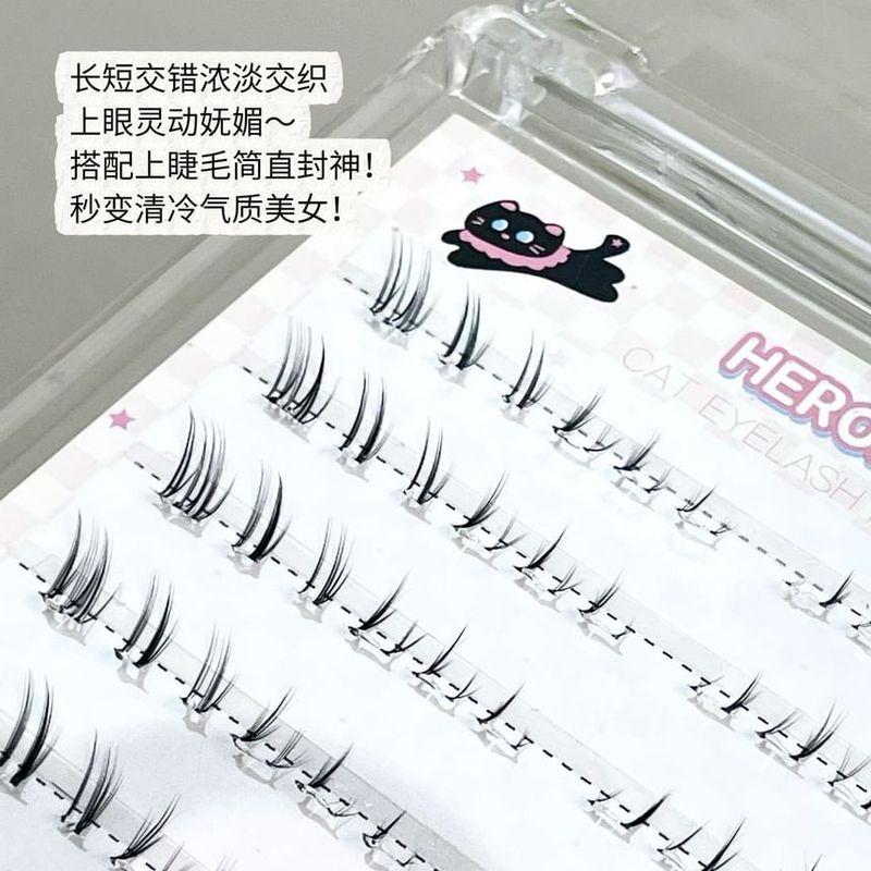 LuxeFlutter - Natural Fox Eye Cluster Low False Eyelashes