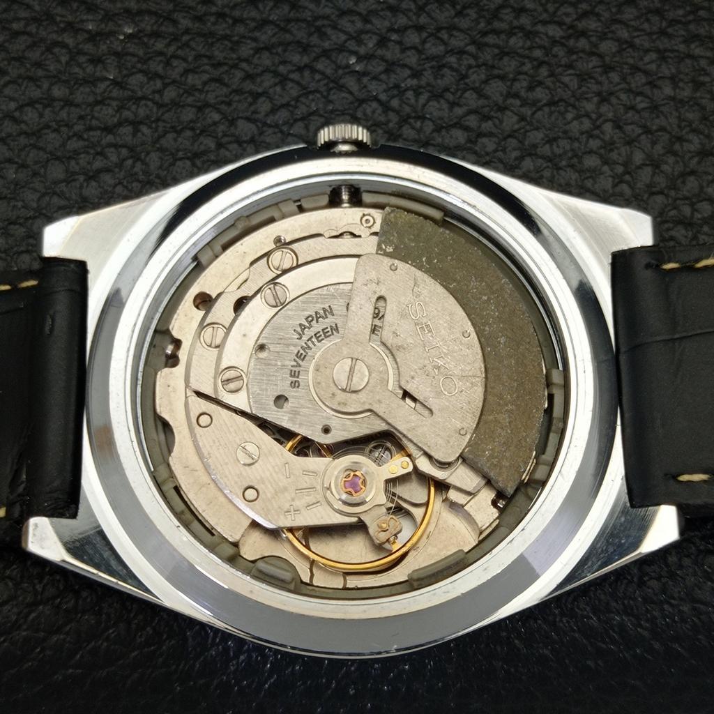 REFURBISHED VINTAGE SEIKO 5 AUTOMATIC JAPAN MENS BLACK DIAL WATCH A434680-2 R121-a434680