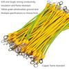 100pcs Copper Bridge Jumper Yellow and Green Two-Color Ground Wire Solar Photovoltaic Panel Ground Wire 2.5/4/6 Square