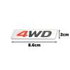 New 3D Car Styling Metal 4WD Sticker Car Side Fender Rear Trunk Emblem Badge Sticker Decals for  IX25 IX35 Tucson