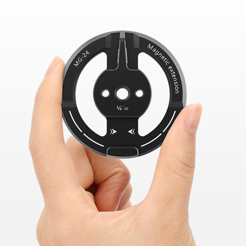Strong Metal Magnetic Phone Tripod Mount Holder Works On 1/4 Thread And Cold Shoe Linkage For Camera Support