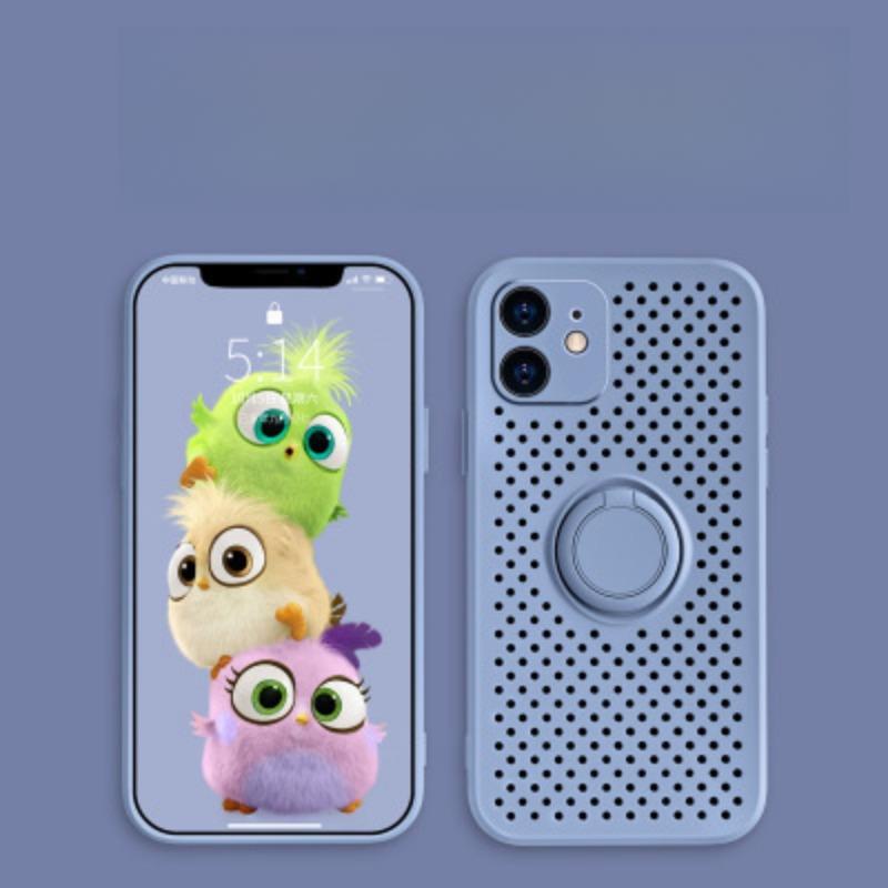 

Подходит для iPhone15 Дышащий сетчатый чехол для мобильного телефона с кольцом-подставкой Apple 14proMax Охлаждающий 13 Чехол для защиты от падений iPhone12promax