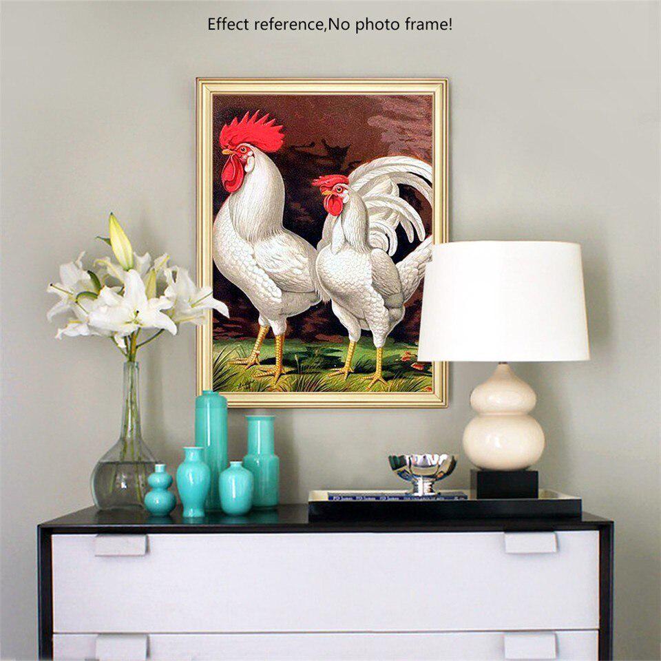 Diamant-Malerei, Hahn, Strasssteine, Mosaik, 5D-DIY, volle runde Diamant-Stickerei