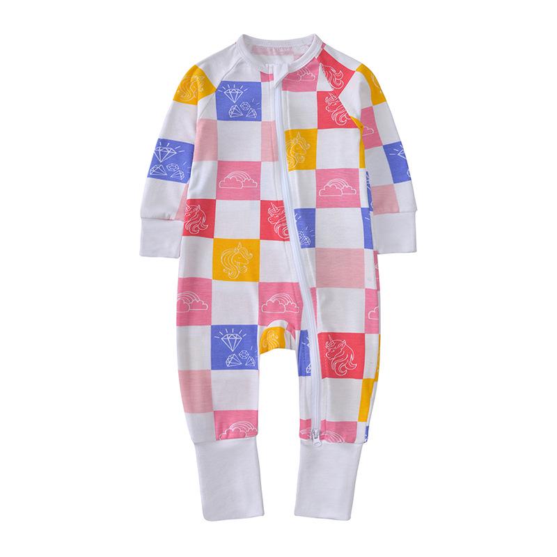 Bamboo Fiber Baby Onesie – Spring/Autumn Casual Homewear Newborn Climbing Suit