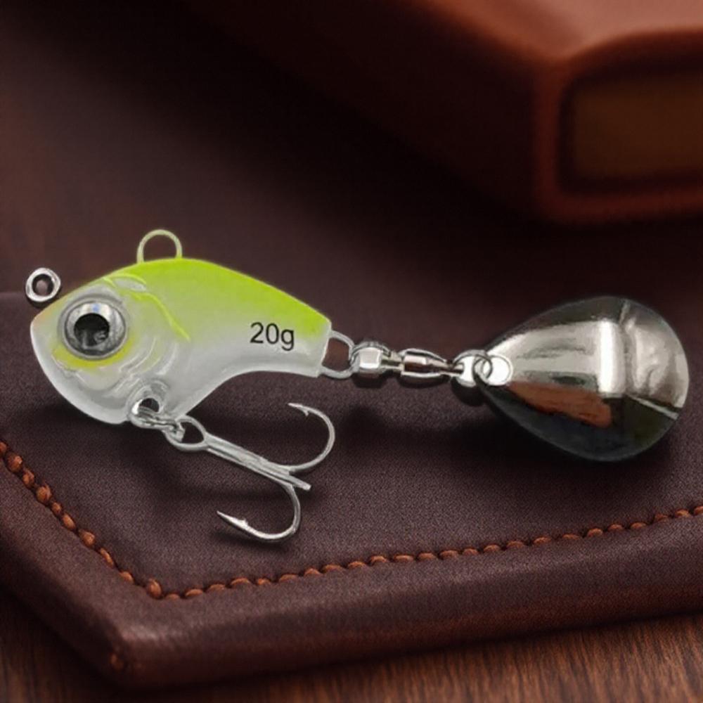 20g Metal Mini VIB Fishing Lure with Spoon Crankbait Vibration Spinner Tackle Pin Fish Hooks Sinking Bait