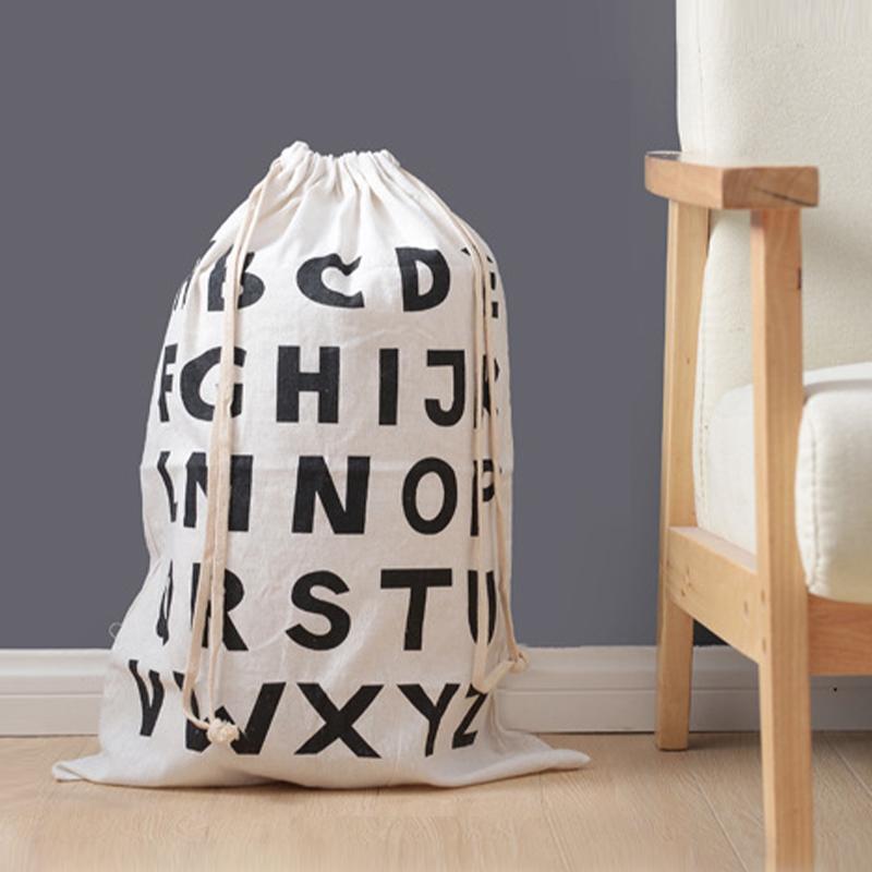 Cartoon High Capacity Drawstring Storage Bucket Folding Laundry Basket Toy Storage Bag Household \n Quilts Bed Sheets Organizer