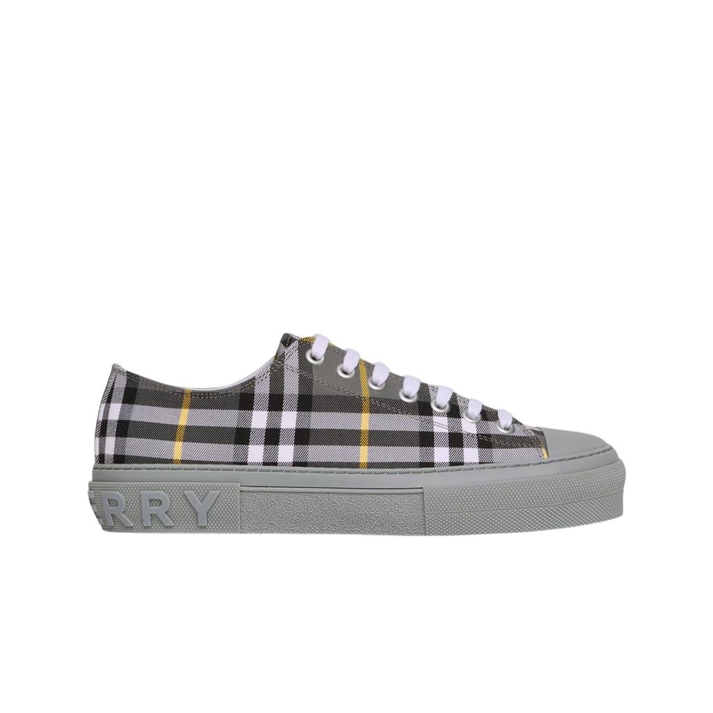 Burberry Check Cotton Sneakers Grey