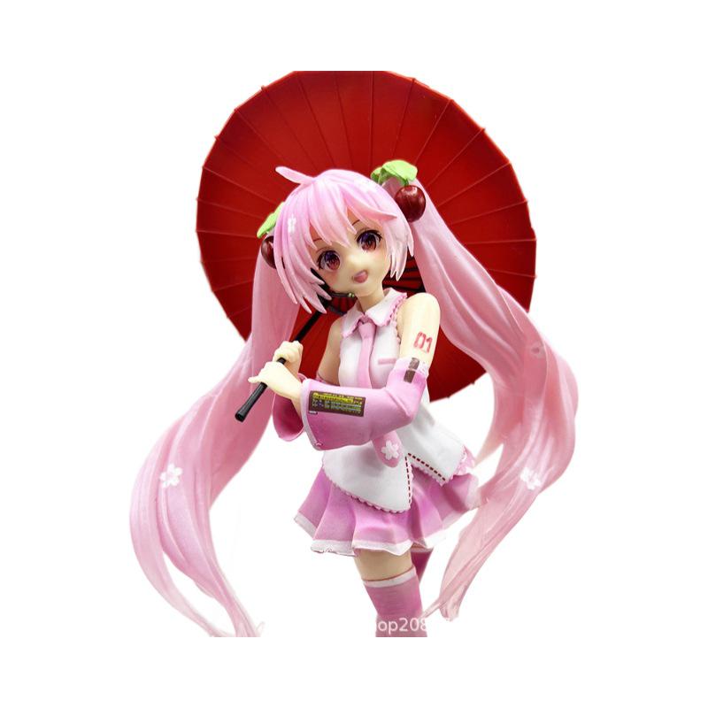 

Сакура Мику Отдыхает с зонтиком Аниме Настольная фигурка Sakura Miku - 23cm