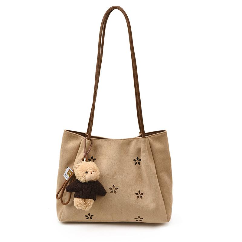 Suede Bag Women's 2025 New High-end Retro Underarm Bag Commuter Tote Bag Large-capacity Shoulder Bag