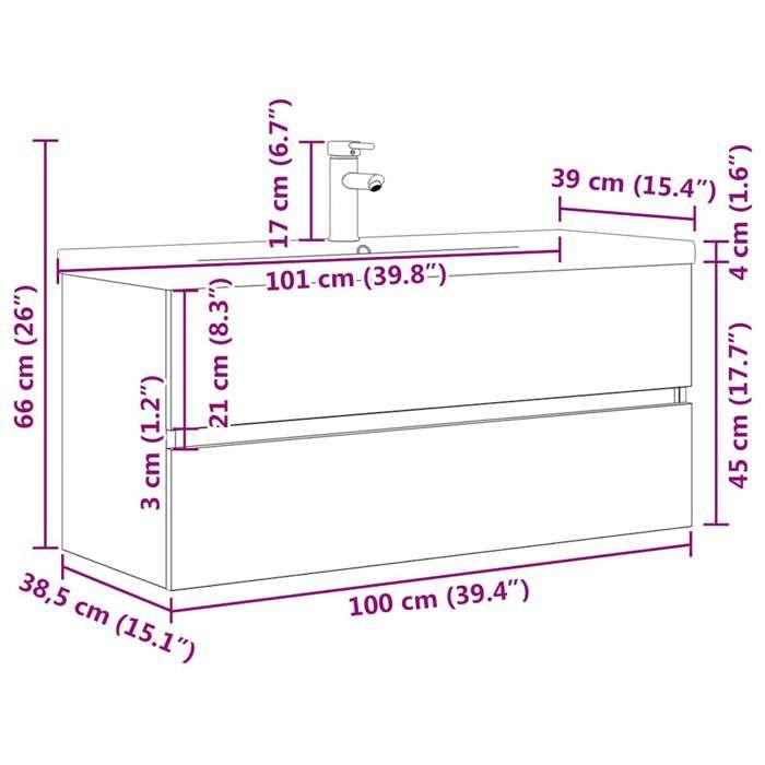 VidaXL Bathroom Furniture Set 2 Pcs Concrete Grey 3324917