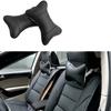 1 Pcs Car Neck Pillows Pu Leather Head Support Protector Black/Red Universal Headrest Backrest Cushion Fit for All