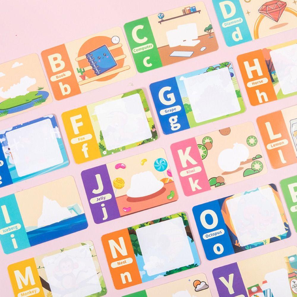 With Pen Water Drawing Book 26 Alphabet Water Coloring Cards Toy  Hand Strength Development