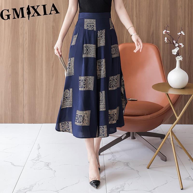 

GMXIA 10 цветов, летние брюки больших размеров, широкие брюки, женские, свободные, в стиле бохо, летние, с высокой талией, женские брюки XL-4XL XXL