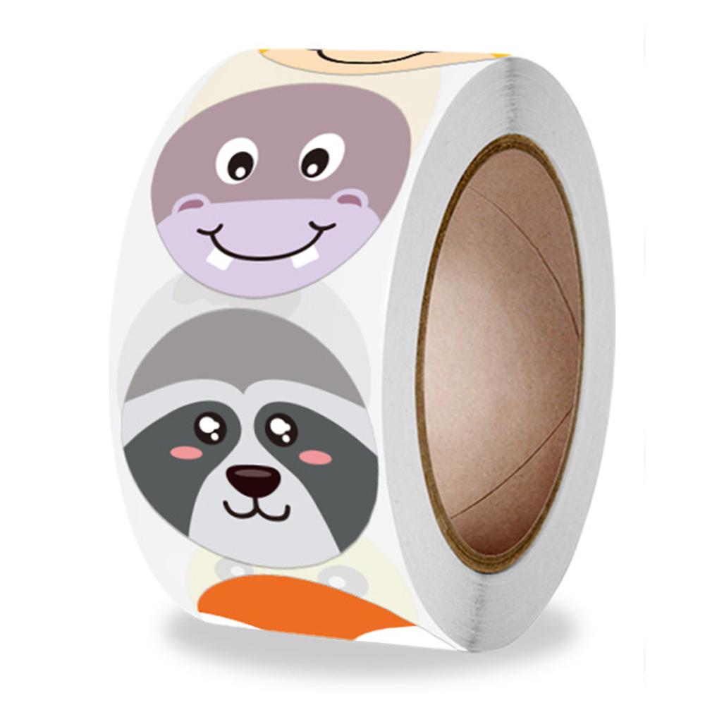 100-500Pcs Top-Grade Cartoon Top-Grade Animal High-Standard Children Top-Grade Sticker Superior-Grade Label High-Standard Thank High-Standard
