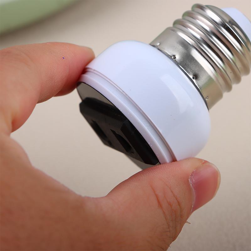 1Pc Universal E27 Abs Us/Eu/Au Plug Conector Suporte de Lâmpada Luminária Base de Lâmpada Adaptador de Parafuso Soquete de Lâmpada Portátil Branco