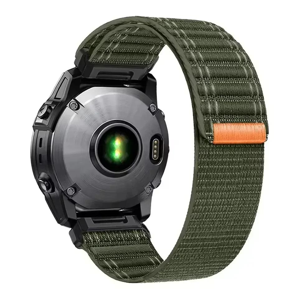 QuickFit Nylon-Schlaufengurt 26mm 22mm Für Garmin Fenix 8 Pro 47mm 51mm E 7 7X Pro 6 6X Armband Descent Mk3i/Instinct 3 Uhrenarmband