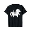 European Size Year of The Horse Chinese Zodiac Lunar New Year T-Shirt-Horse & Auspicious Red Seal Print, Casual Round Neck Short Sleeve Tee for Women