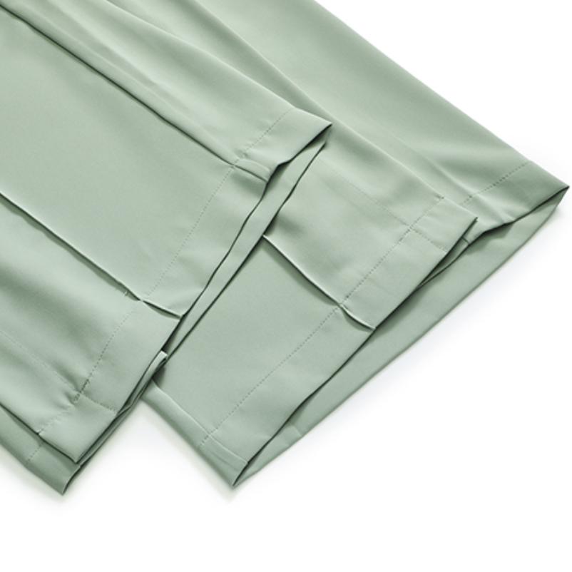 Fila Solid Color Simple Wide Leg Woven Casual Trousers Women Bottoms Gray Wood-Green F11W237801F-KK