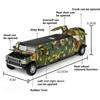 1:32 Scale Extended Version Police Car Alloy Diecast Model Toys with Pull Back Doors Can Be Opened Vehice Holiday Gift Ornament
