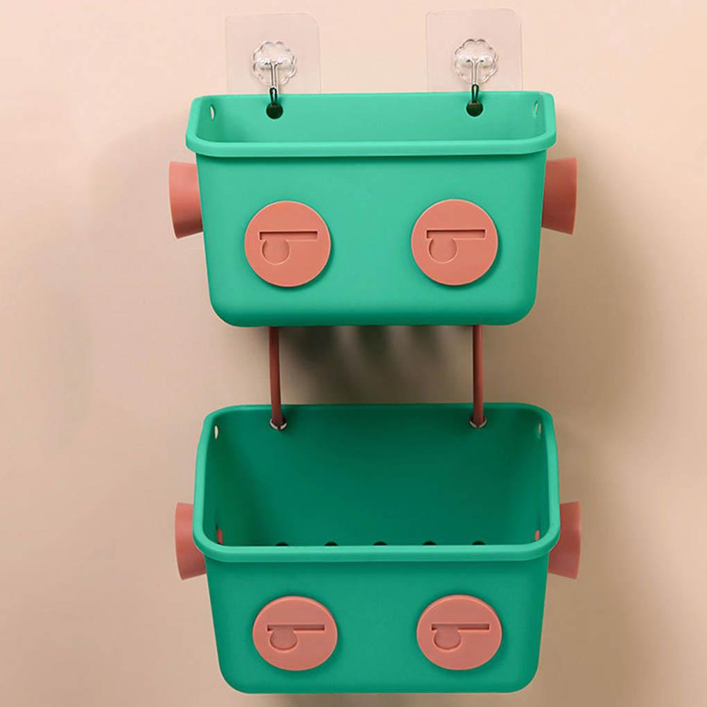 Non-drilling Hanging Storage Basket Multifunctional PP Storage Basket Househlod Bedside Sundries Organizer